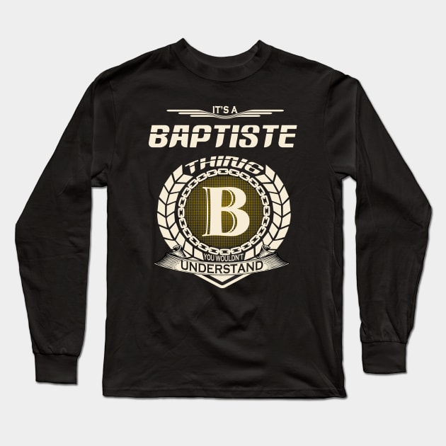 Baptiste Long Sleeve T-Shirt by Ban Guns Not Books- Typography fullcolor